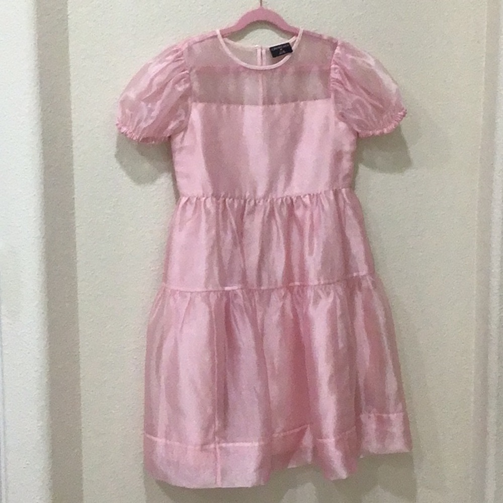 Crewcuts Pink Organza Tiered Dress